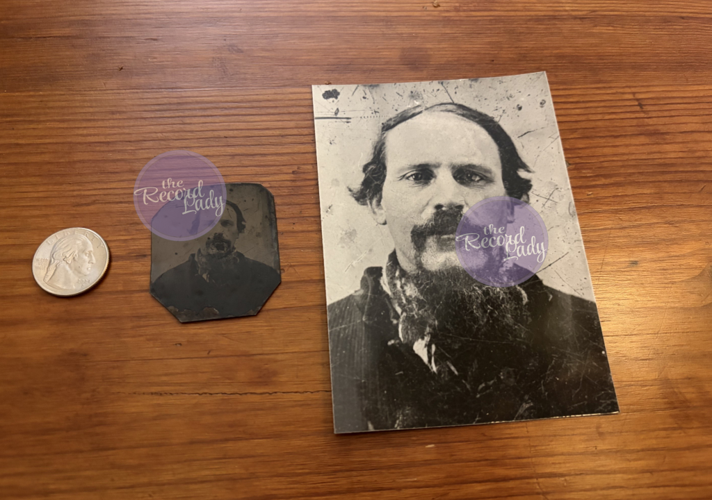 Wesley Cunningham born 1835 tin type and print