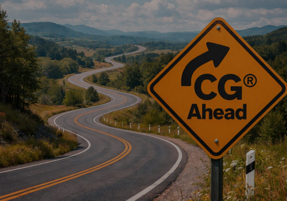 CG ahead road sign